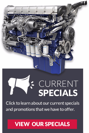Large engine. Current specials. Click here to view our specials